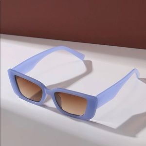 Blue Square Frame Obmbre Lense Sunglasses NEW
